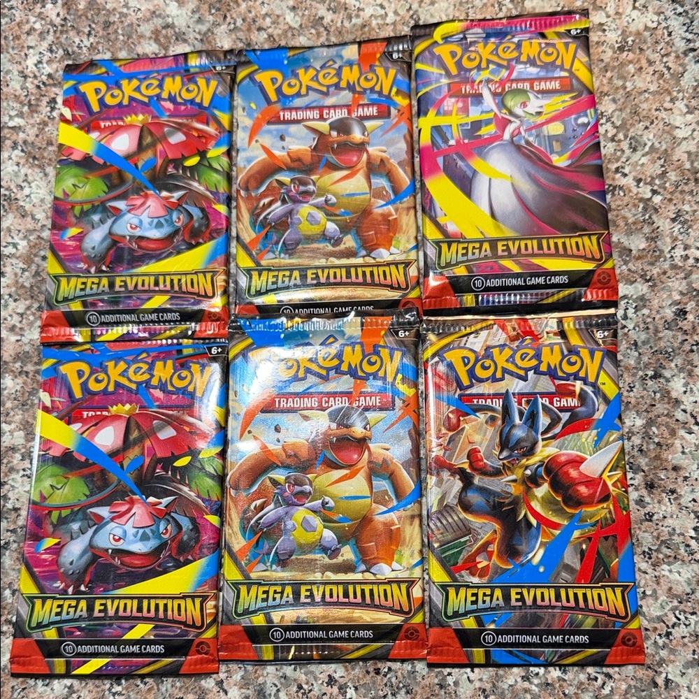 Pokemon Mega Evolution Card 6 Pack Set -